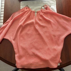 Michael Kors shirt , light weight , orange & white